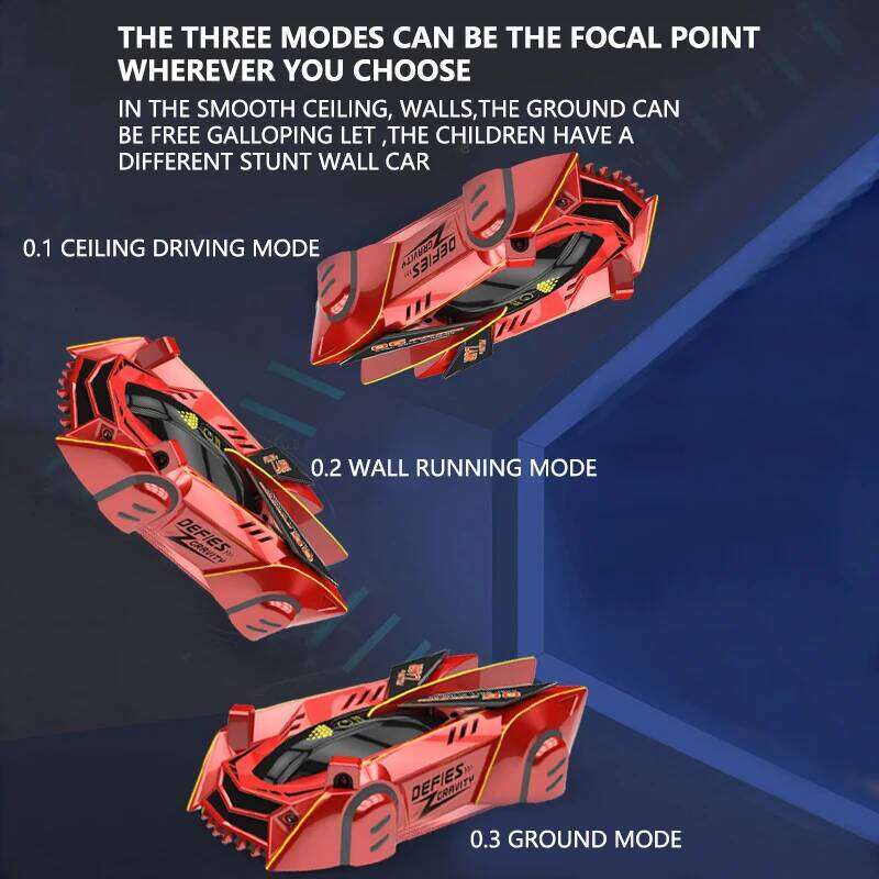 RC Car Stunt Infrared Laser Tracking Wall Ceiling Climbing Vehicle Toys For Children Remote Control Cars Follow Light Gifts boys Z260303