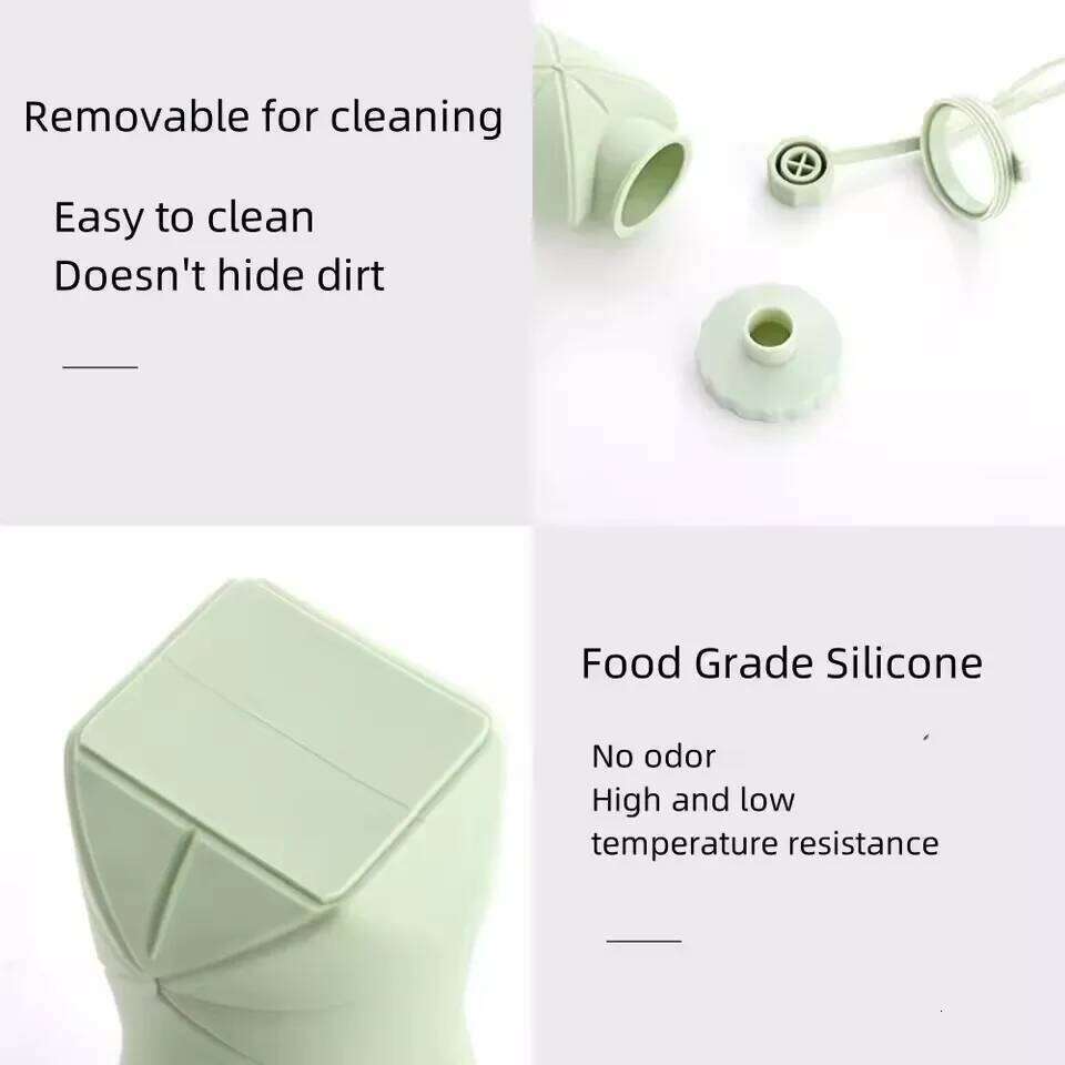 1Pc 600ml Large Collapsible Silicone Cup-Portable Travel Water Bottle for Outdoor, Food-Grade with Fresh Colors, Foldable Design S260303