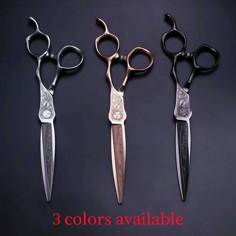professional 6.0/6.5/7.0/inch Japanese handmade VG10 material scissors CNC laser engraving barber accessories H260303