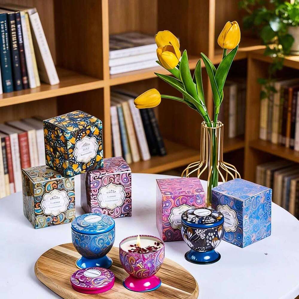 Valentine's Day Scented Jar Gift Goblet Dried Flower Fragrance Candle Smokeless Romantic Incense Wholesale Wedding Favor W260304