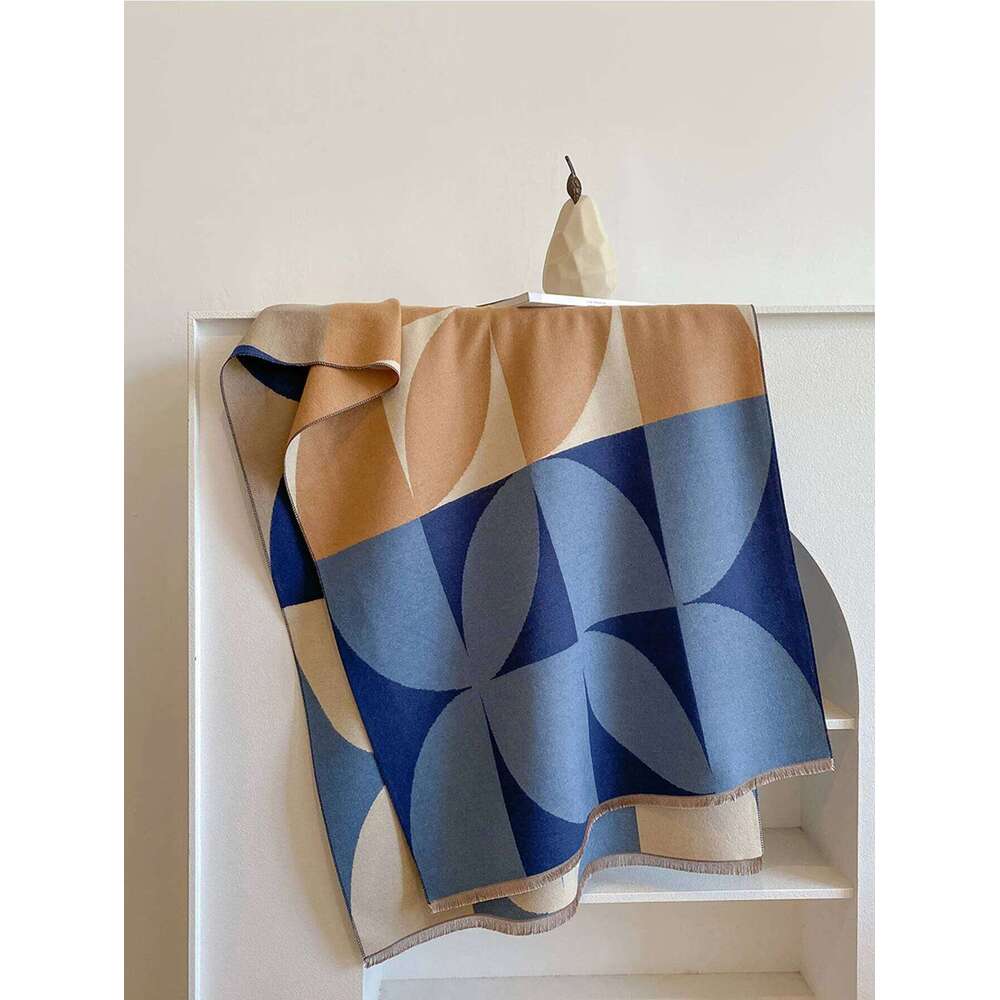 Winter Women's Luxury Design Double sided Imitation Cashmere Warm Scarf Shawl 2024 New XJ260304