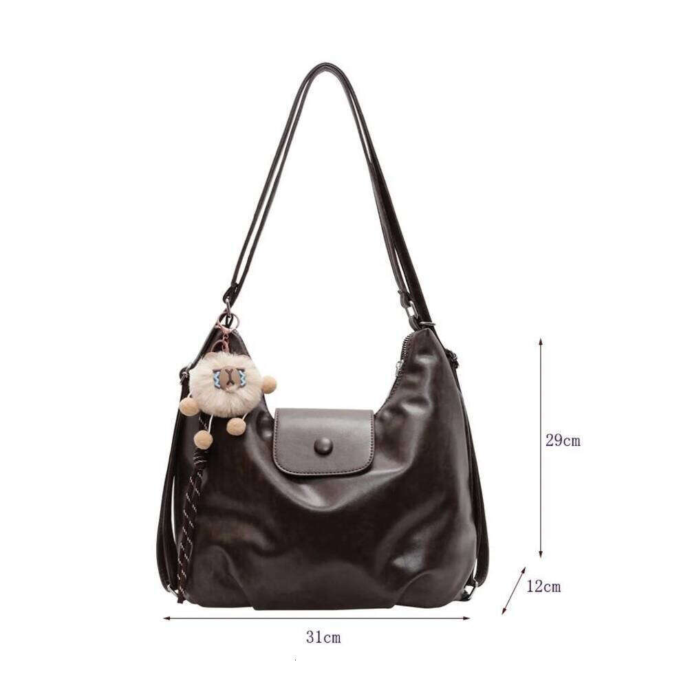 OLOEY New Fashion Luxury Women's Crescent Bag High Quality PU Leather Crossbody Waterproof Shouolder Multi Functional Tote Bag