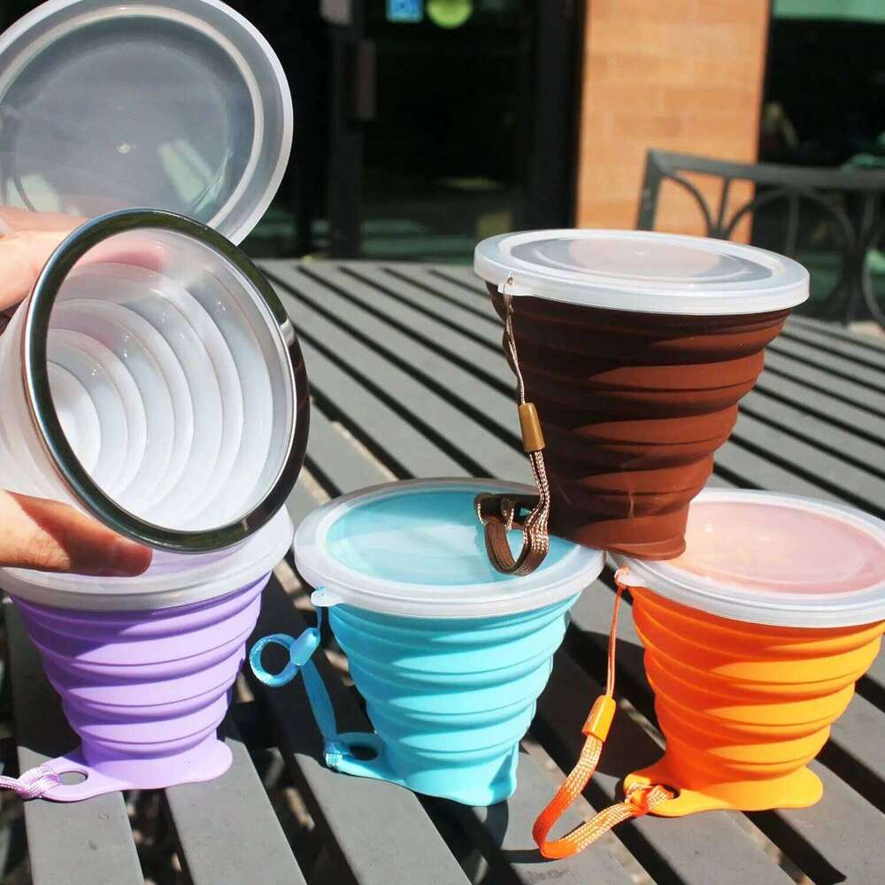 Silicone Foldable Cup Collapsible Telescopic Cute Bottle Outdoor Travel Children Cups Teacups Ware Jug Drink Water Copa S260303
