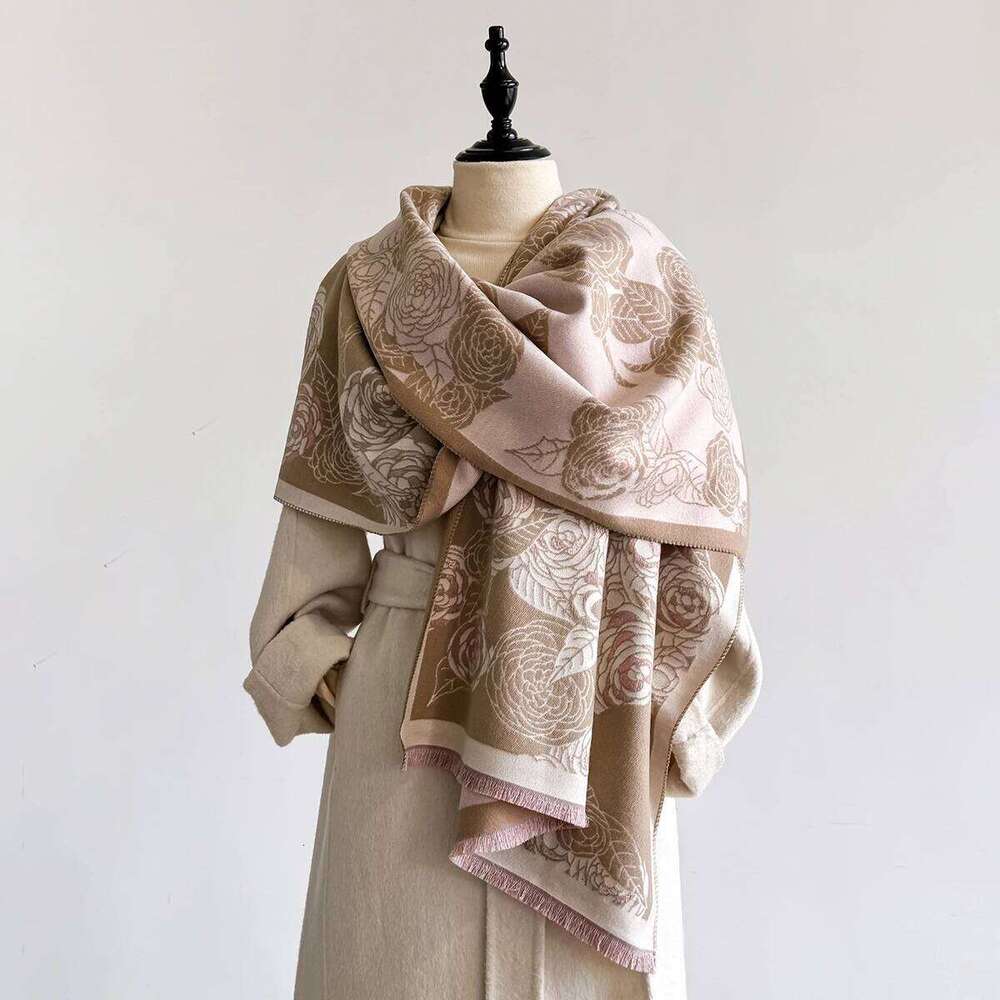 Luxury Winter Cashmere Scarf for Women Warm Thick Pashmina Blanket Poncho Female Shawl Wrap New Design XJ260304