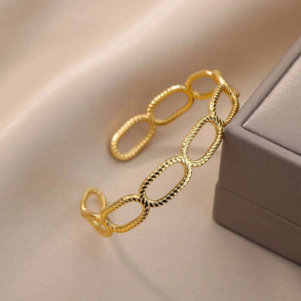Vintage Bracelet For Women Stainless Steel Snake Opening Bangle Animal Aesthetic Fashion Jewelry pulseras mujer XJ260303