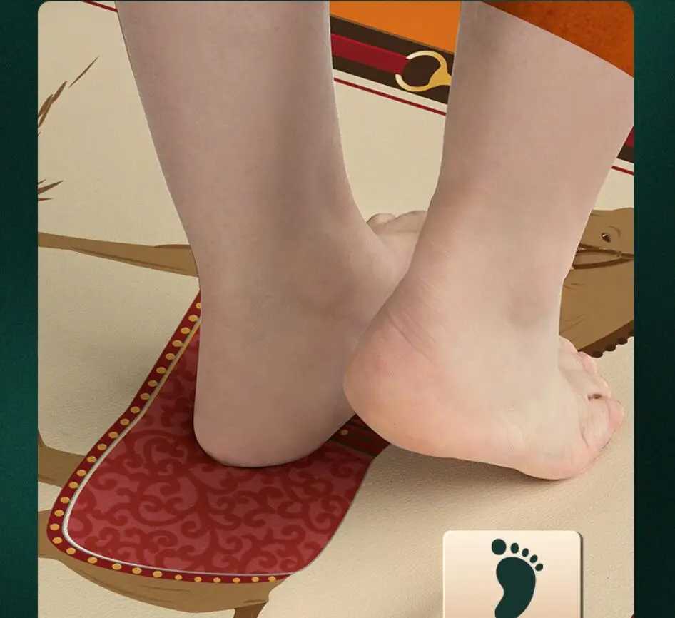 Premium PVC, Washable, Stylish Horse & Houndstooth Print, Durable, Non-slip, 2-Piece Set for Home Entrance & BathroomT260303