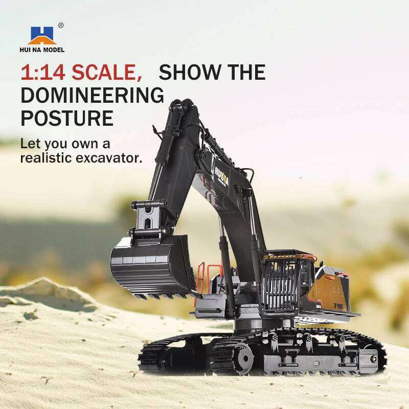 HUINA 1592 RC Excavator 1:14 Scale 22 Channels 2.4G Semi-Alloy Remote control Engineering Crawler Tractor Children's Gift Z260303