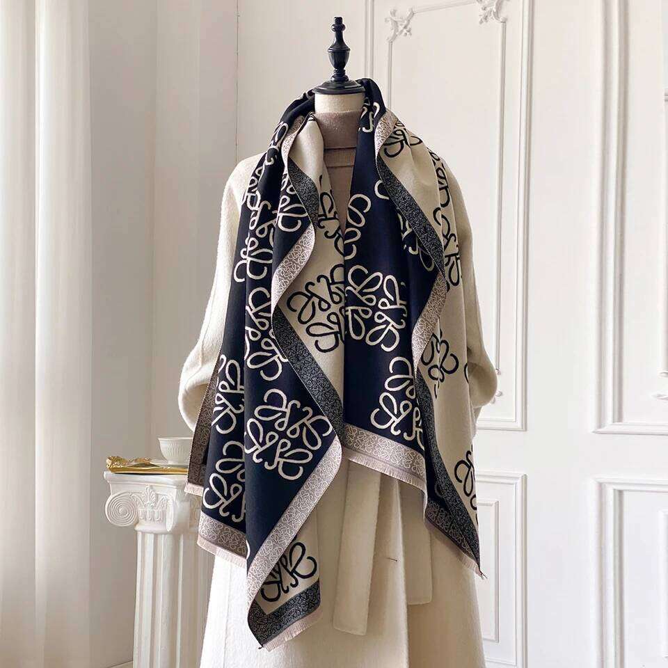 2025 Luxury Brand Women's Winter Cashmere Scarf - Pashmina Shawl Wrap, Hijab, Travel Stole, Echarpe, Thick Warm Blanket XJ260304