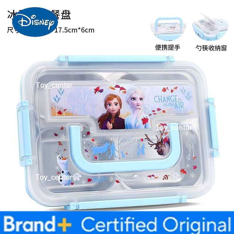 Mickey Minnie Frozen Cartoon Animation High Value Drop-Proof Detachable Student Childrens Peripheral Compartment Lunch Box H260304