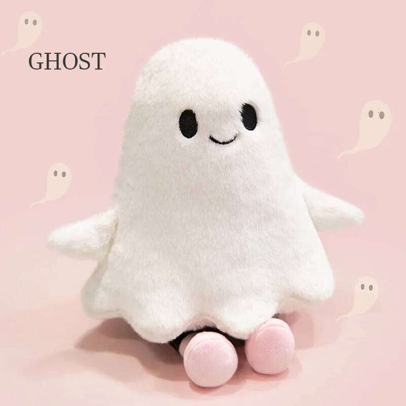 Cute White Little Plush Toy Soft Ghost Halloween Party Supplies Decorations Collection Festival Gifts For Friends XJ260303