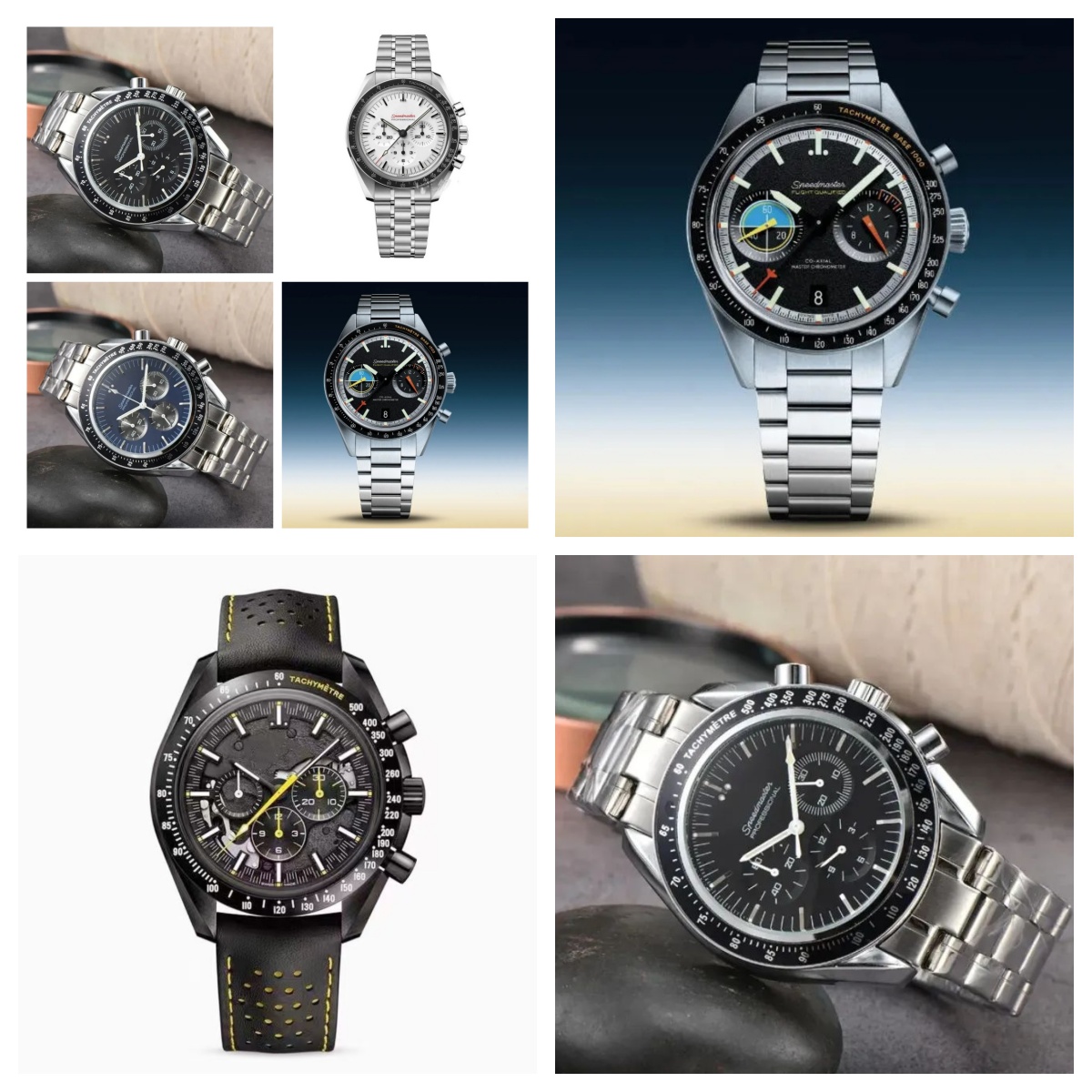 Omgegawatchs AAAAA Sea master 007 Professional Stainless Steel Wrist Watches for Men speed master Mens Watches All Dial Work Quartz Watch Stopwatch man og300