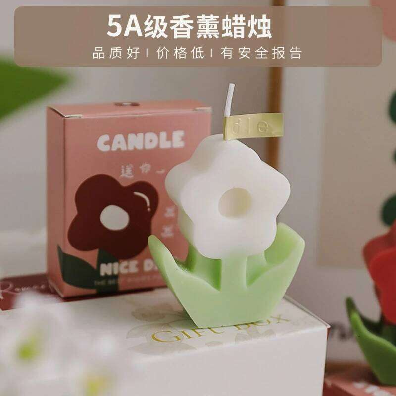50g Flower Scented Handmade Soy Candle, Suitable for Valentine's Day, Birthday Party, Wedding, Home Decoration Gifts W260304