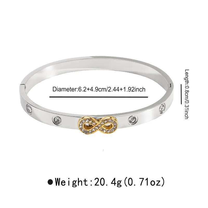 Fashion new diamond-encrusted bracelet, light luxury vacuum 14k gold-plated women's stainless steel jewelry XJ260303