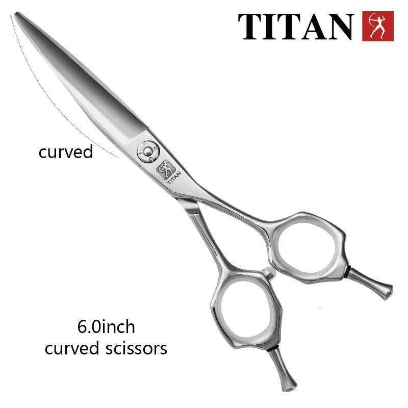 Titan 6.0 Curved scissors Professional Hairdressing Barber Scissors Japan Original H260303