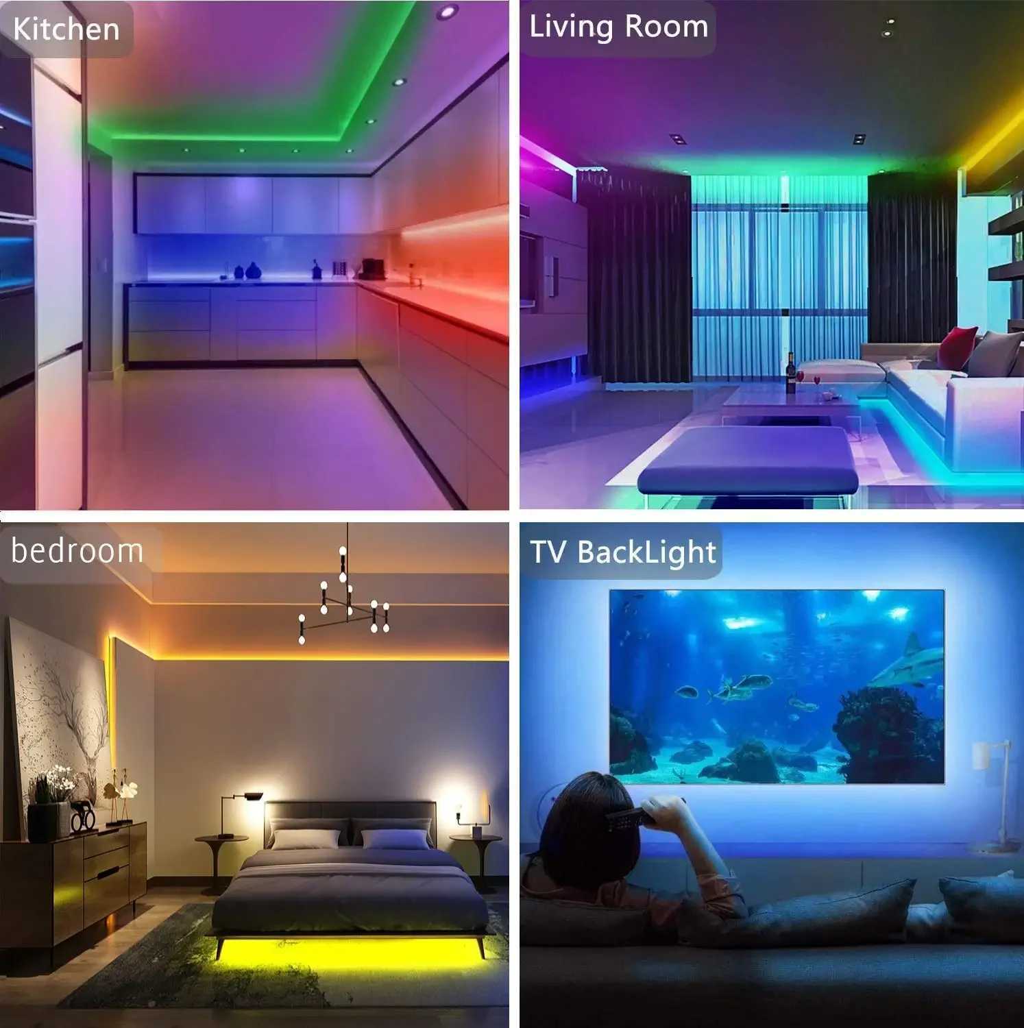 TUYA LED Strip Light Smart Wifi RGBIC Dreamcolor Ribbon Lighting USB 5V WS2812B Addressable Light Lamp Support Alexa Google H260304