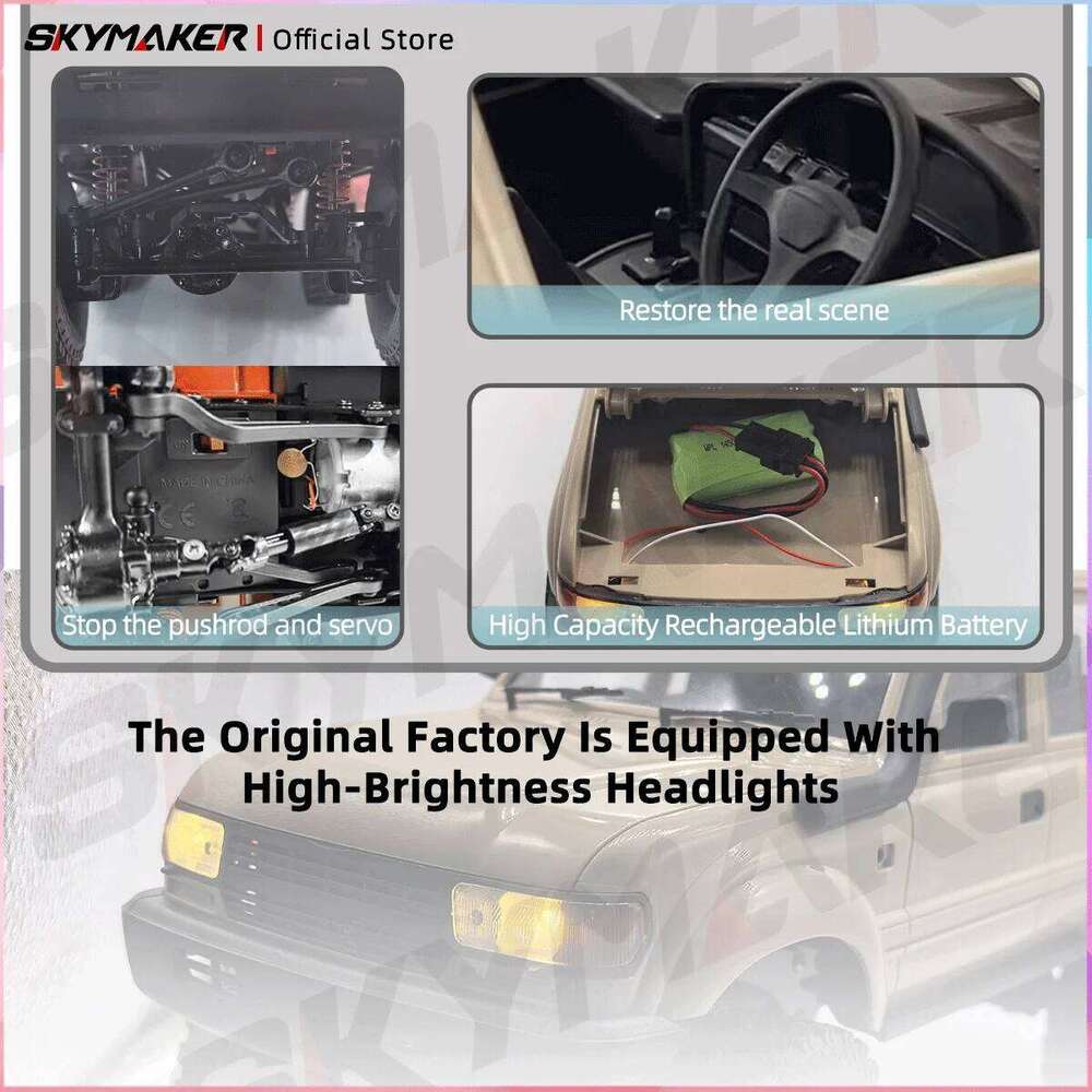 WPL C54 C54-1 1/16 LC80 Model 2.4G 4WD Off Road Remote Control LED Climbing RC Truck Electric Toy Car Gift for Boy Z260303