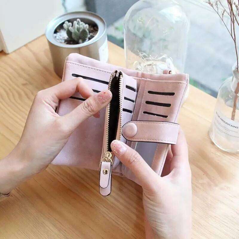 Leather Wallet Women Short Handbag Anti-theft Coin Purse Card Holder Mini Bag 547A C260304