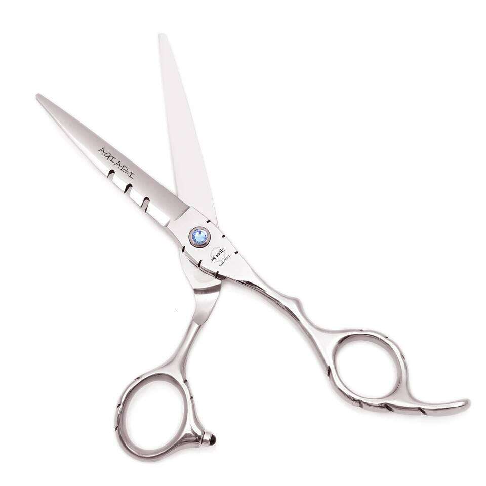 Professional Hairdressing 5.5" 6" AQIABI Japan Stainless Thinning Barber Shop Hair Cutting Scissors Red A1010 H260303