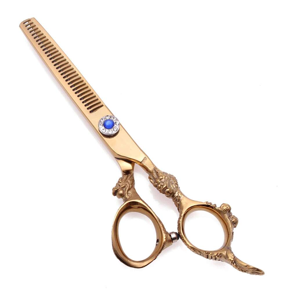 Professional Barber Japan Stainless 5.5 inch Gold Shears Haircut For Beauty Hair Thinning Scissors C9004 H260303