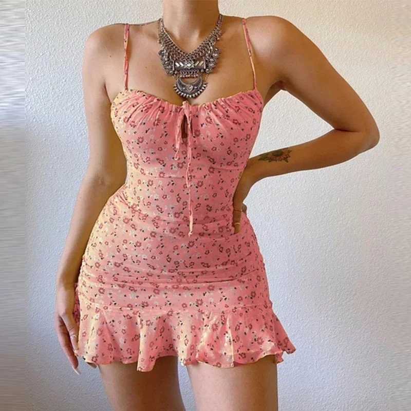 Womens Sexy Casual Home Small Floral Camisole Dress Summer Comfortable Skirt M260304
