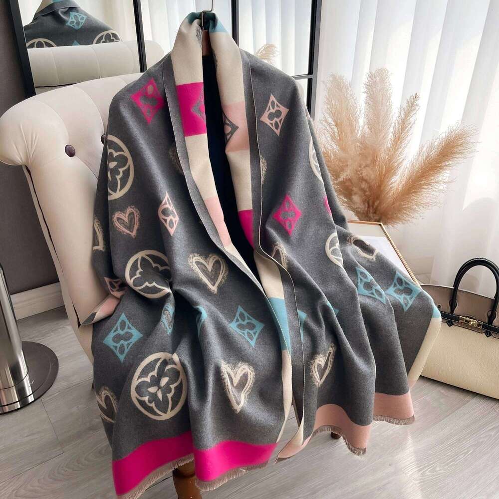 2024 New Winter Warm Cashmere Wraps Women Scarf Luxury Design Pashmina Thick Shawl Blanket Bufanda Foulard Travel Poncho Stoles XJ260304