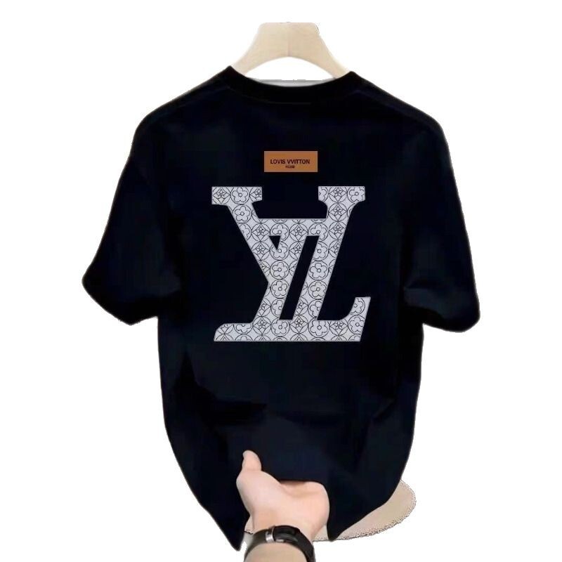2026 New Designer Luxury Brand Fashion European And American Breathable Short Sleeved Pure Cotton Summer Men's Printed T-shirt Fashion Neutral Ro
