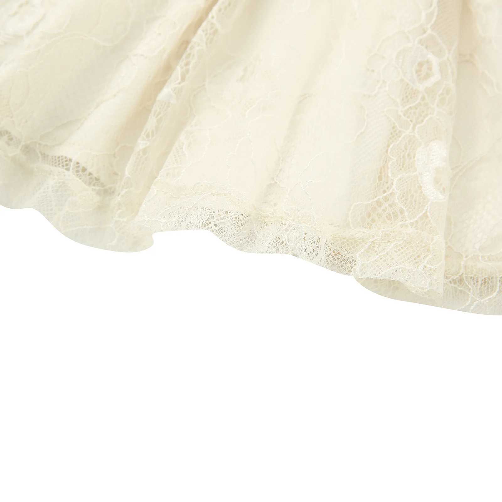 2024 Sweet Fairy Grunge Lace A Line Dresses Summer Women Patchwork Puff Sleeve Kawaii Dress Aesthetic Outfits M260304