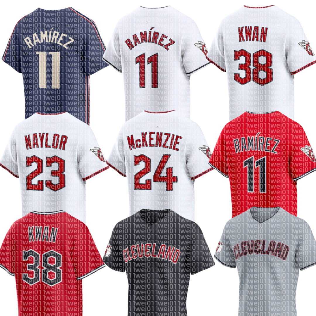 Guardians Baseball Jersey 11 Jose Ramirez Steven Kwan Tanner Bibee Bo Naylor Gavin Williams Kyle Manzardo George Valera Gabriel Arias Brayan Rocchio Chase DeLauter