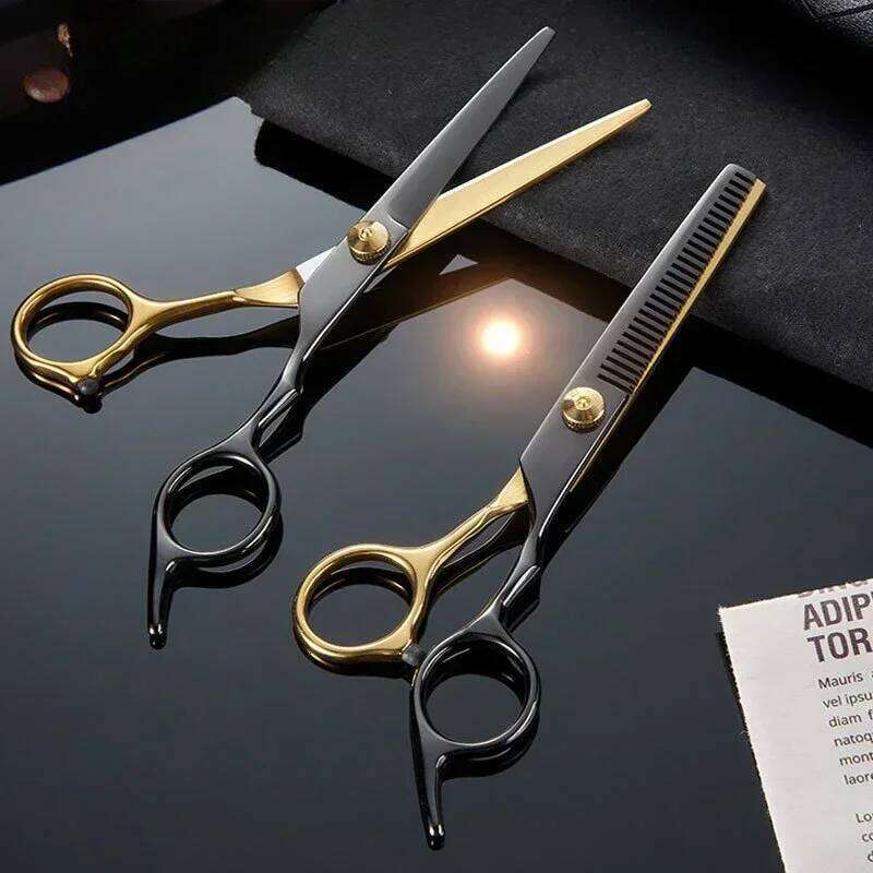 1/2PC Professional Scissors Home Hair Cutting Barber Salon Thinning Shear Stainless Steel Hairdressing Black Golden H260303