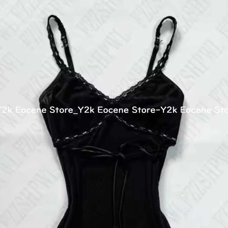 Harajuku Solid Lace Sweet Girly Dresses Elegant Strap Short Sleeve Suspenders Waist Dress Japanese Kawaii Bow Patchwork Clothes M260304