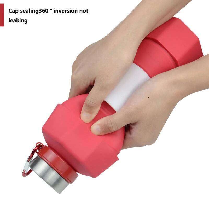 650Ml Silicone Dumbbell Shaped Kettle Weight Strong Water Drinks Accessories Blue S260303