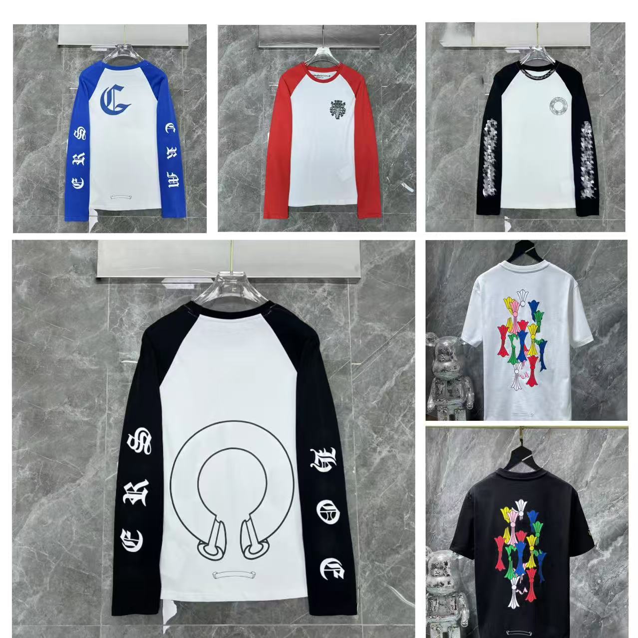 t shirt for men designer t shirt high street long sleeve hip pop mens tops Classic Shirt luxury sweatshirt baggy summer streetwear couples tees