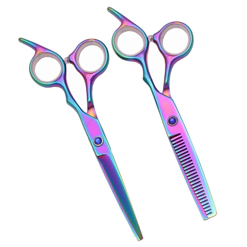6.0'' Professional Hair Scissors Cutting Shears Thinning Hairdressing Haircut Razors Comb Set Salon Barber & Home Dropshipping H260303