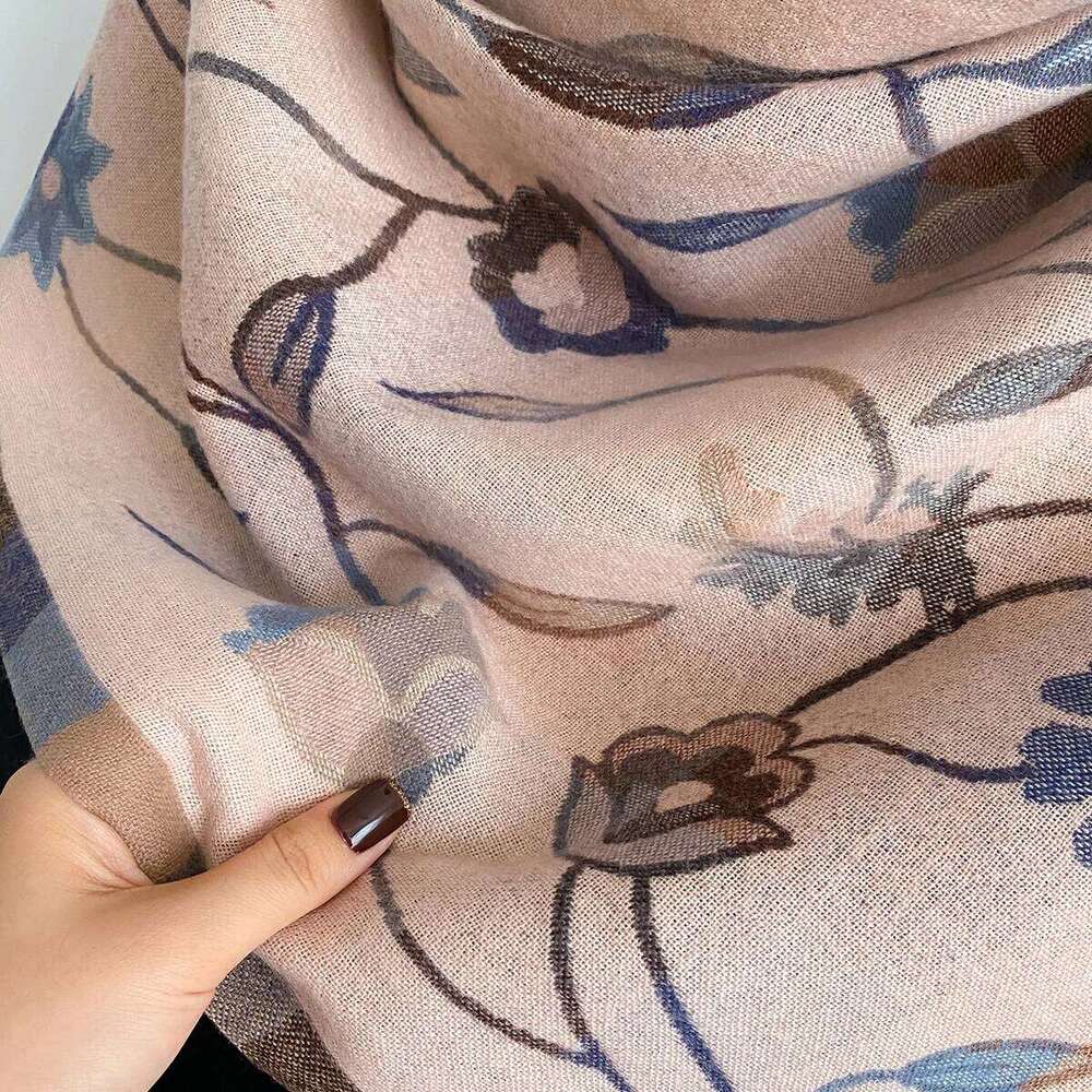New Brand National Style Print Scarf Soft Warm Long Tassel Pashmina Shawl Autumn and Winter Outdoor Coldproof Windproof Blanket XJ260304
