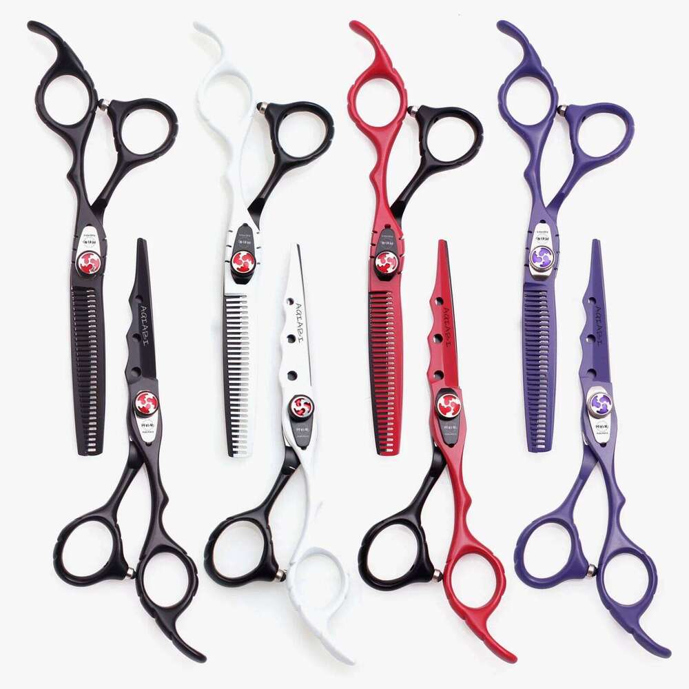 6'' Professional Hair Scissors Cutting Shears Thinning Hairdressing Razor Set Haircut Salon Barber Home 440C Dropshipping A1019 H260303