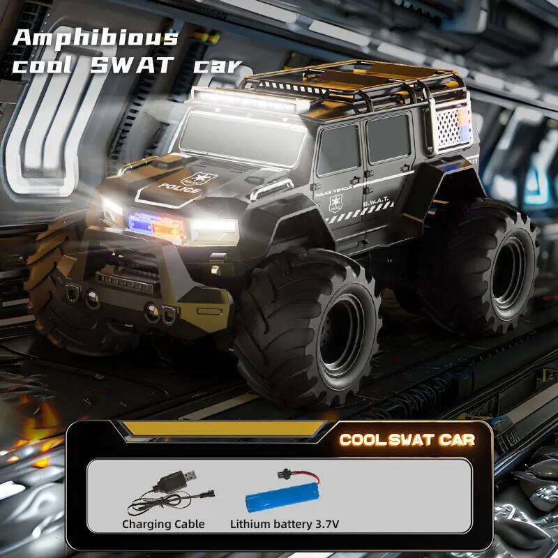 Remote-controlled car, 2.4G amphibious remote-controlled truck, off-road climbing waterproof armored car toy, holiday gift Z260303