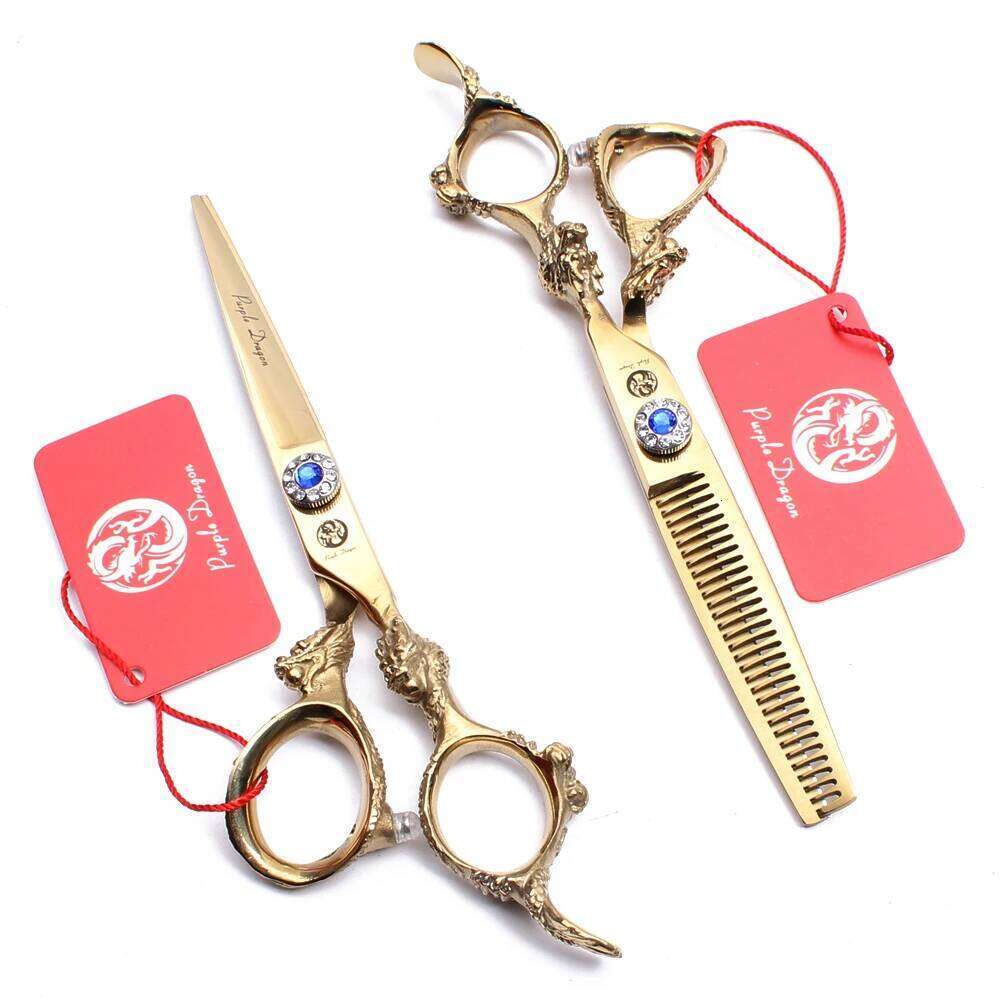 5.5" 6.0" 440C Purple Dragon Hairdressing Cutting Hair Thinning Shears Professional Scissors Z9004 H260303