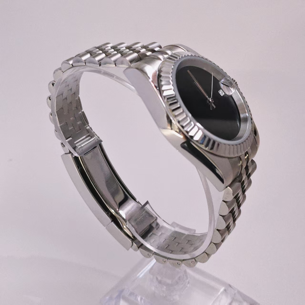 men watch Self Made Diy NH35 Movement Gold Watch Mod 39mm 316L Case 20mm 904L Strap solid Hands sapphire glass Fit Japan NH35 movement No-mark dial 28