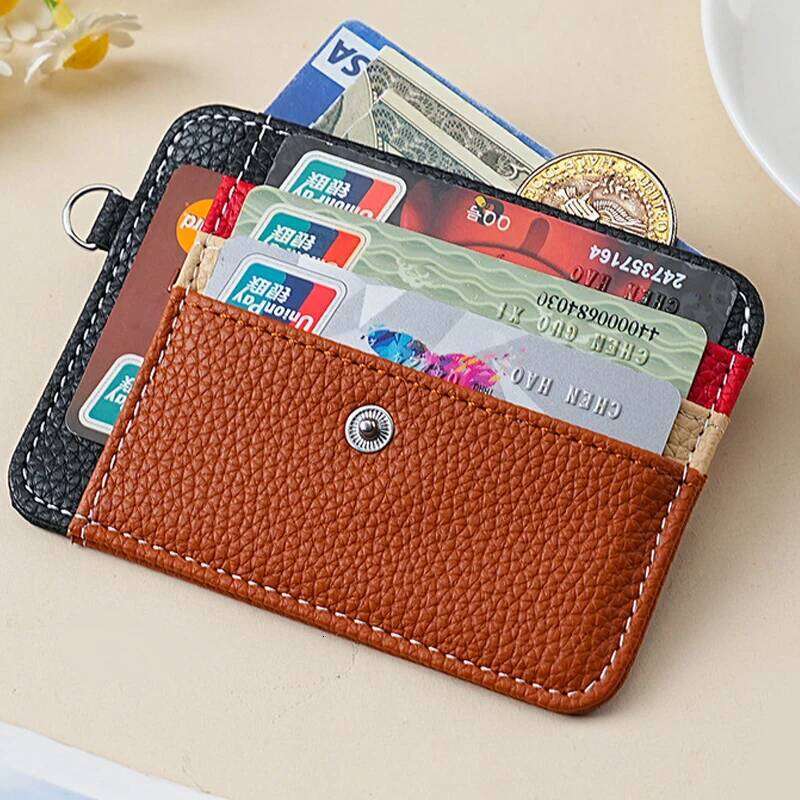 PU Leather Holder Slim Wallet for Women Men RFID Blocking ID Credit Card Case Mini Coin Purse Small Pocket Pouch C260304