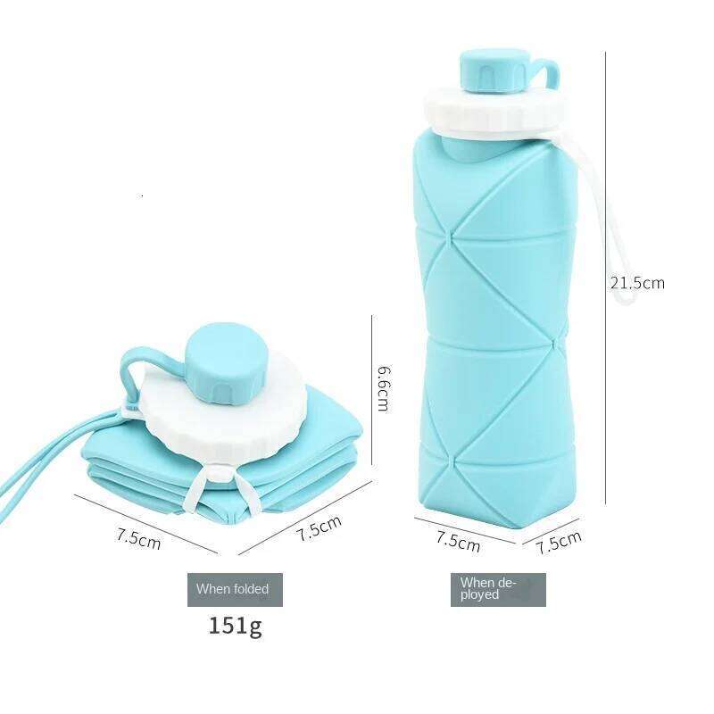 1Pieces Creative Silicone Cups Outdoor Sports Bottle Large Capacity Travel Water Folding Silica Gel Coffee Cup S260303