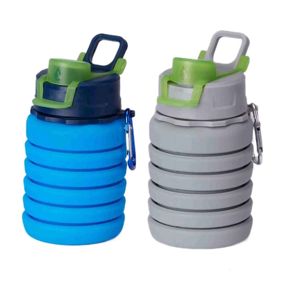 Silicone with Lid Space Saving Leakproof Bottle Foldable Reusable Cup for Travel Gym Outdoor, Coffee Water Drink S260303