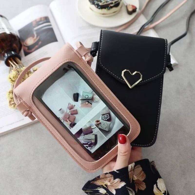 Transparent Touch Screen Mobile Phone Purse Lady Pack large volume daily shopping mobile phone purse girl birthday family gift C260304