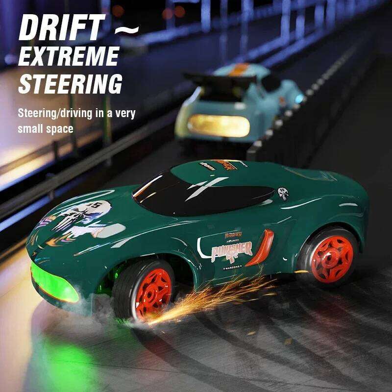 Mini Rc Drifting Car 4Wd Desktop High Speed Remote Control Racing Vehicle Light 1/64 Wireless Model Toys Children Xmas Gift Z260303