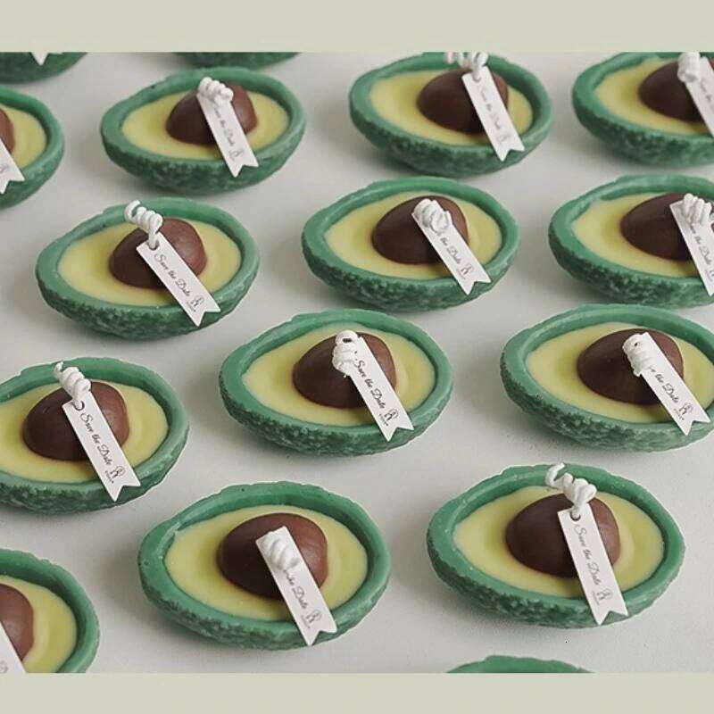 Handmade Avocado Scented Candle, Smokeless Soy Wax, Home Decoration Ornaments, New Year Souvenir, Birthday Fragrance Gift W260304