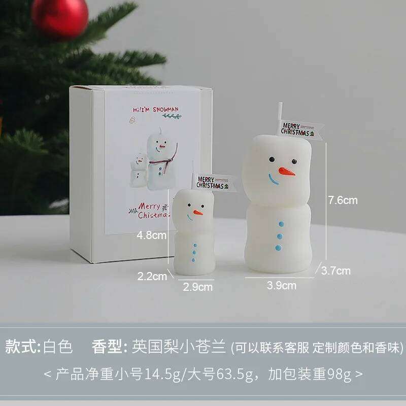 Scented Decorative Candles, Guest Gift Set, Souvenir Snowman Candles for Home Christmas Decoration W260304