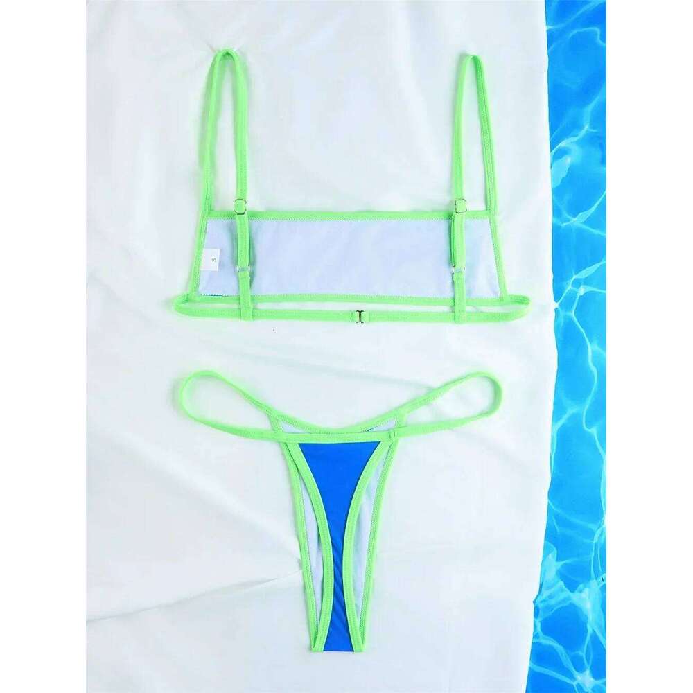 Sexy String Bikini Thong Swimsuit Women Brazilian Micro Bikinis Extreme Swimwear Y2K Border Two Piece Beach Bathing Suits Outfit Y260303