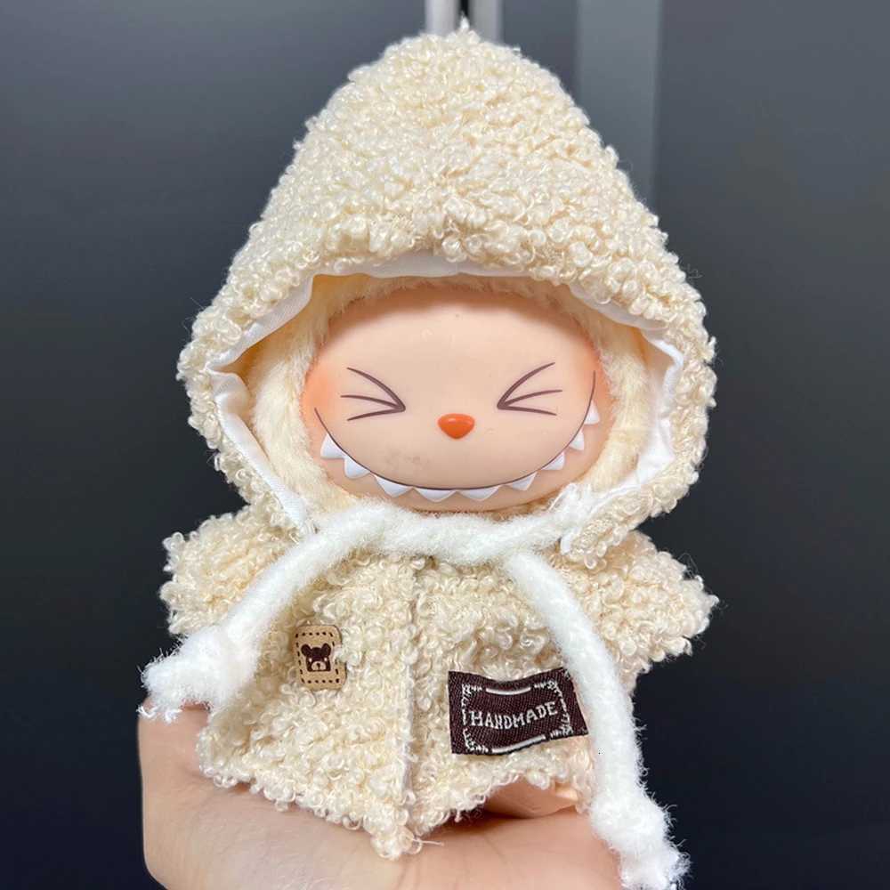 For 17cm Labubu Idol Lovely Casual Stylish Suits Dresses Hats set Mini Plush DollS Clothes Outfit Accessories Clothing GiftT260304