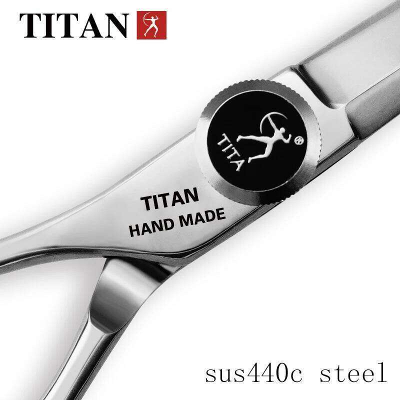 TITAN professional barber cut left handle hair scissors cutting and thinning shear 6inch 440c japan stainless steel H260303