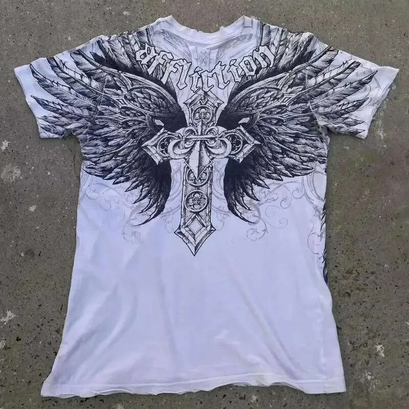 Tees T Shirts 2000S Pain Style 3D Street Hip Hop Couple 3DT Shirt Gothic Skull Cross Print Fashion Knight Men's Clothing - view 8