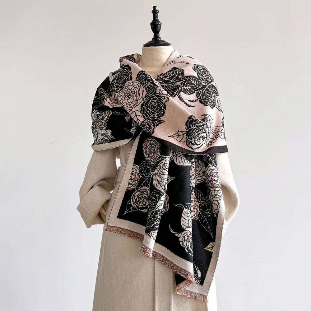 Luxury Winter Cashmere Scarf for Women Warm Thick Pashmina Blanket Poncho Female Shawl Wrap New Design XJ260304